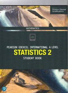 A-Level数学教材下载！爱德思S2《Pearson Edexcel International A Level Statistics 2》