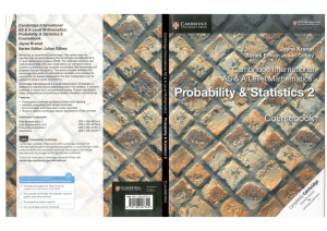 剑桥考试局alevel数学教材S2下载PDF！《Mathematics: Probability & Statistics 2》