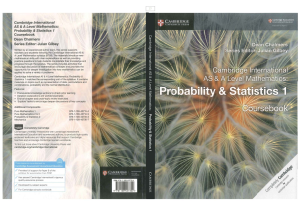 剑桥考试局alevel数学教材S1下载PDF！《Cambridge International AS & A Level Mathematics: Probability & Statistics 1》