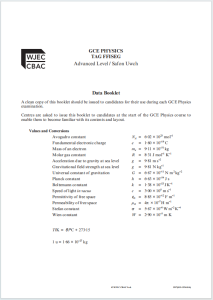 Alevel物理教材下载《WJEC GCE Physics Data Booklet》