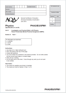 Alevel牛津物理2012年真题下载《AQA AS Physics Unit 3 PHA3/B3/XPM1 Section A Task 1 June 2012》