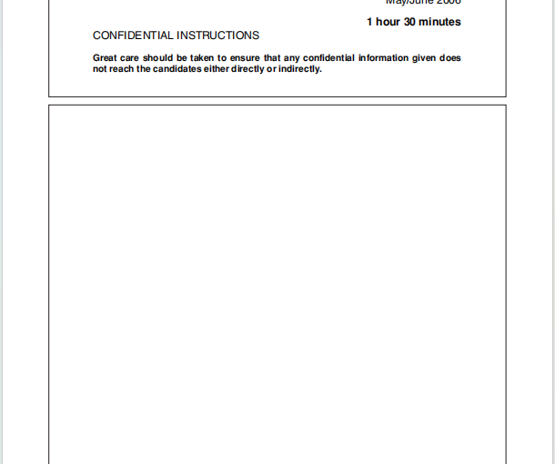 Alevel剑桥物理2006年真题下载《Cambridge A-Level Physics Paper 5 Practical Test May/June 2006》