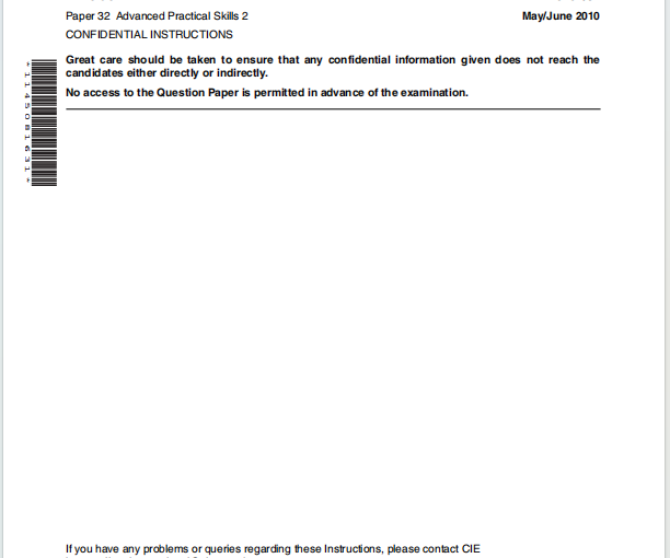 Alevel剑桥物理2010年真题下载《Cambridge A-Level Physics Paper 34 Advanced Practical Skills 2 May/June 2010》